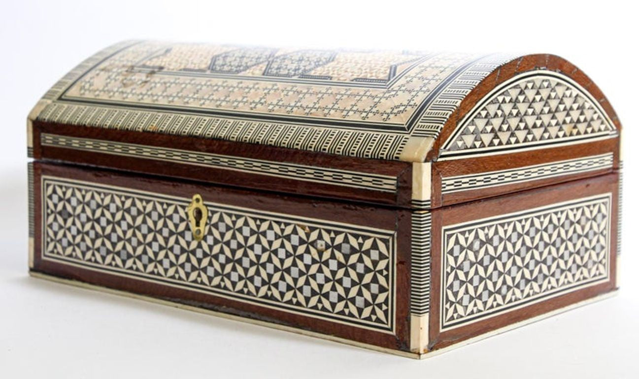 Handcrafted Middle Eastern Sadeli Jewelry Box