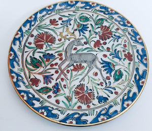 Karos Hand Painted Carnations and Tulips Decorative Plate Rhodes Greece