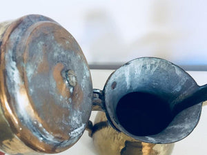 Middle Eastern Dallah Islamic Arabic Brass Coffee Pot