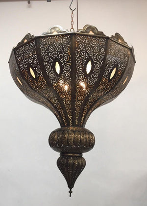 Large Vintage Brass Moroccan chandelier