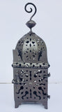 Moroccan Hurricane Metal Candle Lantern Indoor or Outdoor