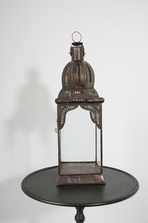 Moroccan Lantern in Metal and Clear Glass