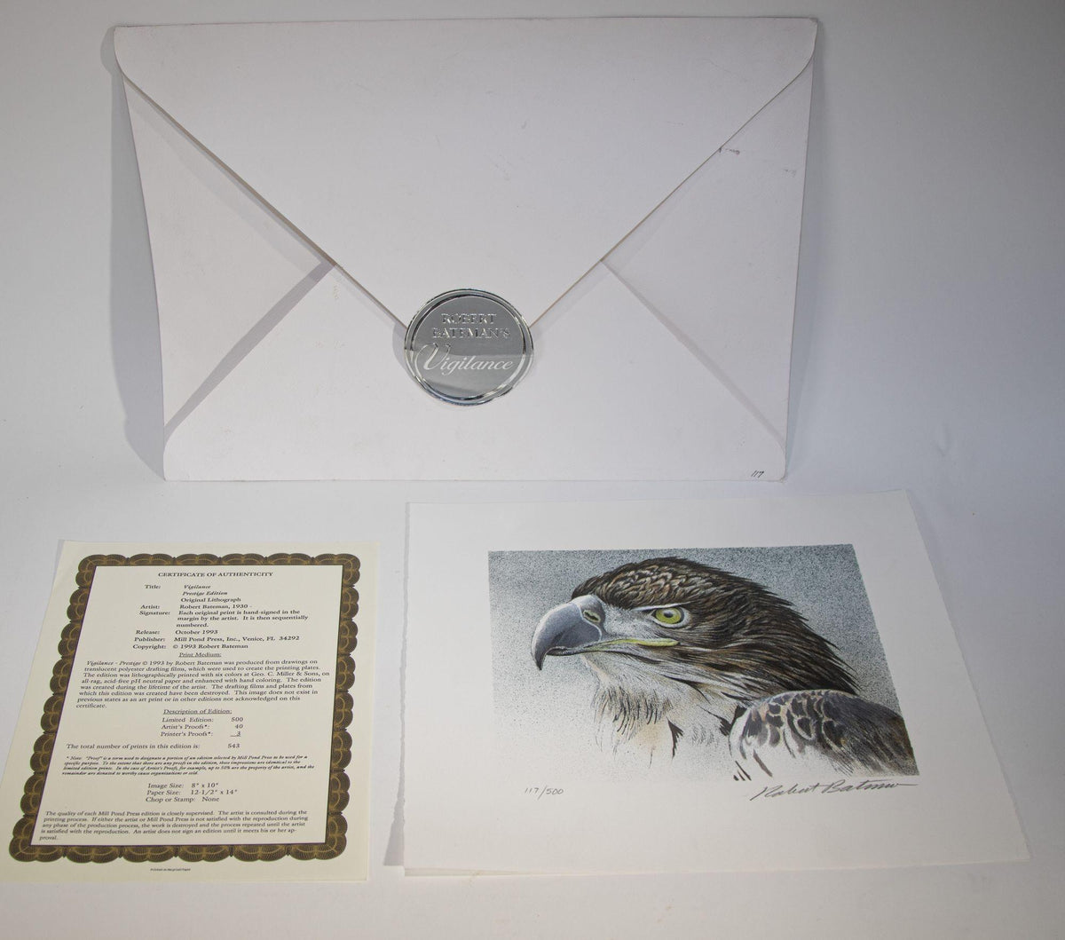 Eagle Bust Signed Limited Edition Original Lithograph by Robert Bateman — additional view 4