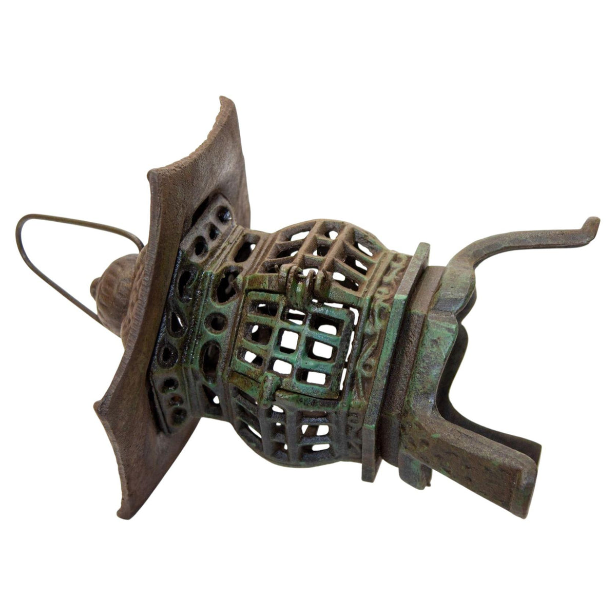 1940s Japanese Iron Pagoda Candle Lantern, Hand-Crafted Japonisme — Japan