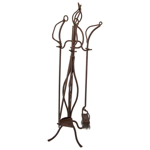 Sculptural Iron Fireplace Tools, Arts and Crafts Style, USA, 1960