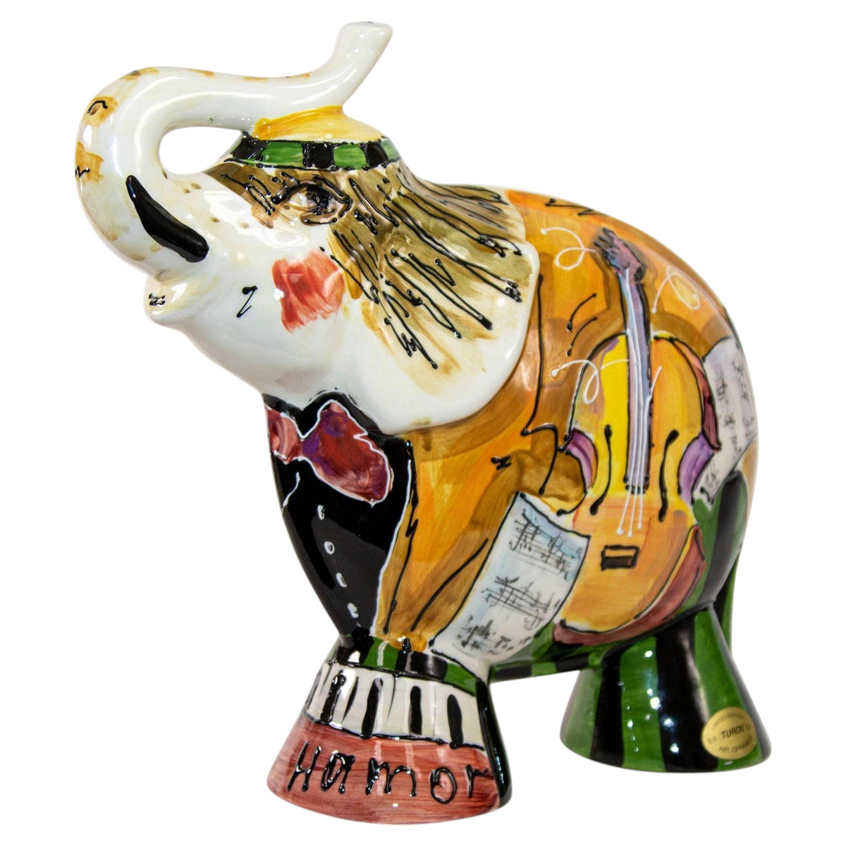 1990s Anatoly Turov Large Ceramic Circus Elephant Signed and Numbered — United States