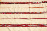 1960s Vintage Berber Moroccan Handira Bohemian Tribal Style Flat-Weave Textile