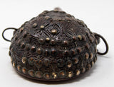 Antique African Moroccan Tribal Carved Wood Flask 19th C.