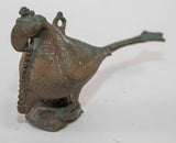 Antique Indian Bronze Parrot Figure oil Lamp Rajasthan 19th Century