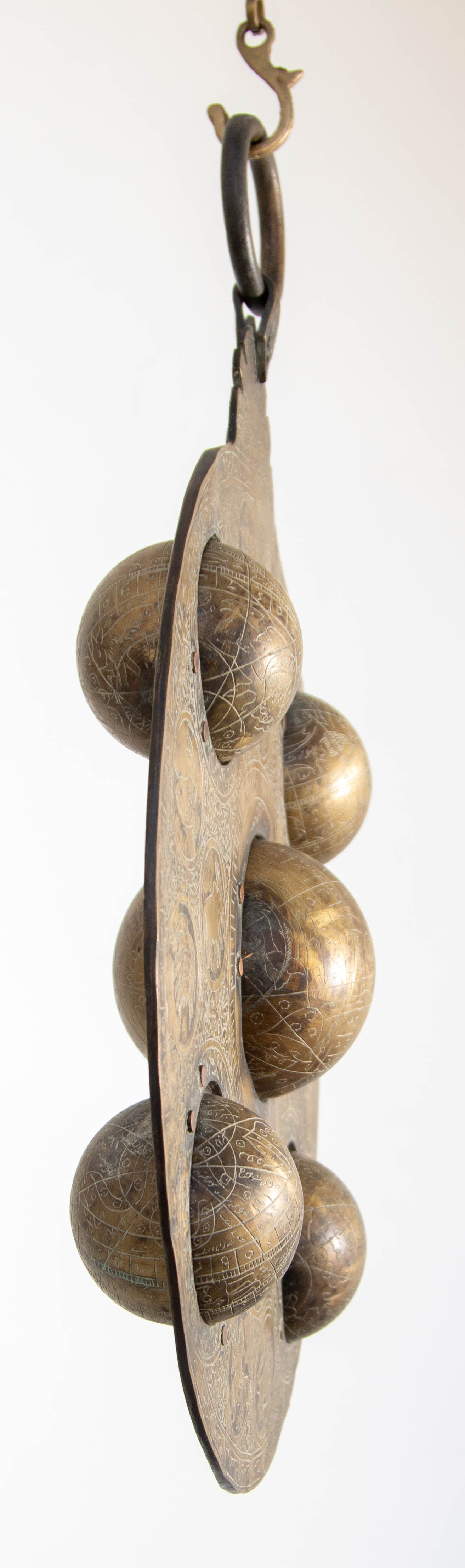 Islamic Cast Bronze Astrolabe with Five Celestial Globes Astronomical Instrument