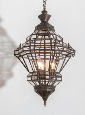 Moroccan Clear Glass Lantern Moorish Granada Spanish Style
