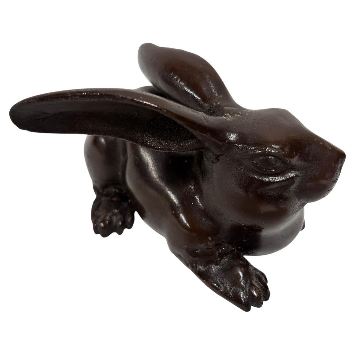 Mid-20th Century Japanese Hand Cast Bronze Rabbit Sculpture — Japan