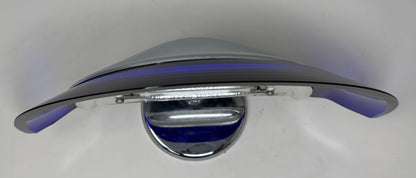 Postmodern Italian Cobalt Blue Murano Glass & Chrome Wall Sconce, 1980s 1 of 7
