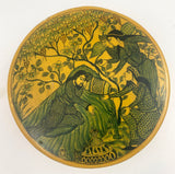 Islamic Kashmir Hand Painted Paper Mache Tea Caddy Storage Box 1950s