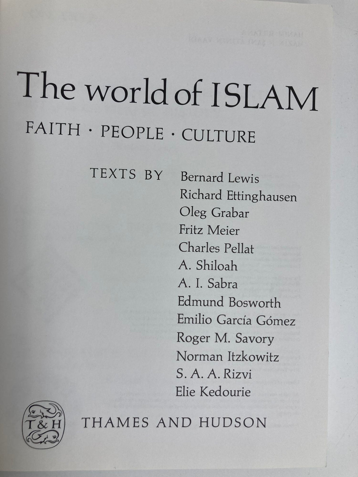 Islam: An Illustrated History by Bernard Lewis, UK Edition, 1992