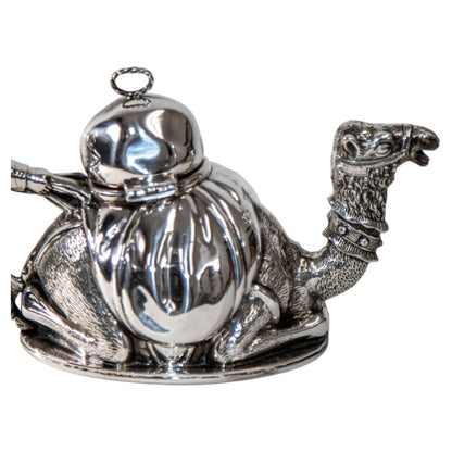 Camel Form "Karawan" Silver-Plated Teapot by Mariage Freres Paris France — detail view 15