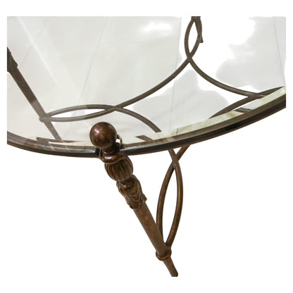 Michael Taylor Designs Montecito Round Glass Outdoor Coffee Table — United States