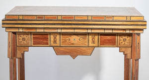 Moroccan Inlaid Card Chess Backgammon Game Table 1950