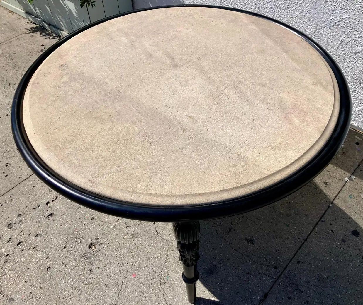 Michael Taylor Montecito Patio Round Outdoor Indoor Coffee Table With Stone Top