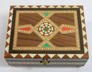 Granada Moorish Spain Inlaid Marquetry Jewelry Music Box