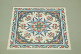 Handcrafted Turkish Iznik Style Ceramic Tile Framed 1950