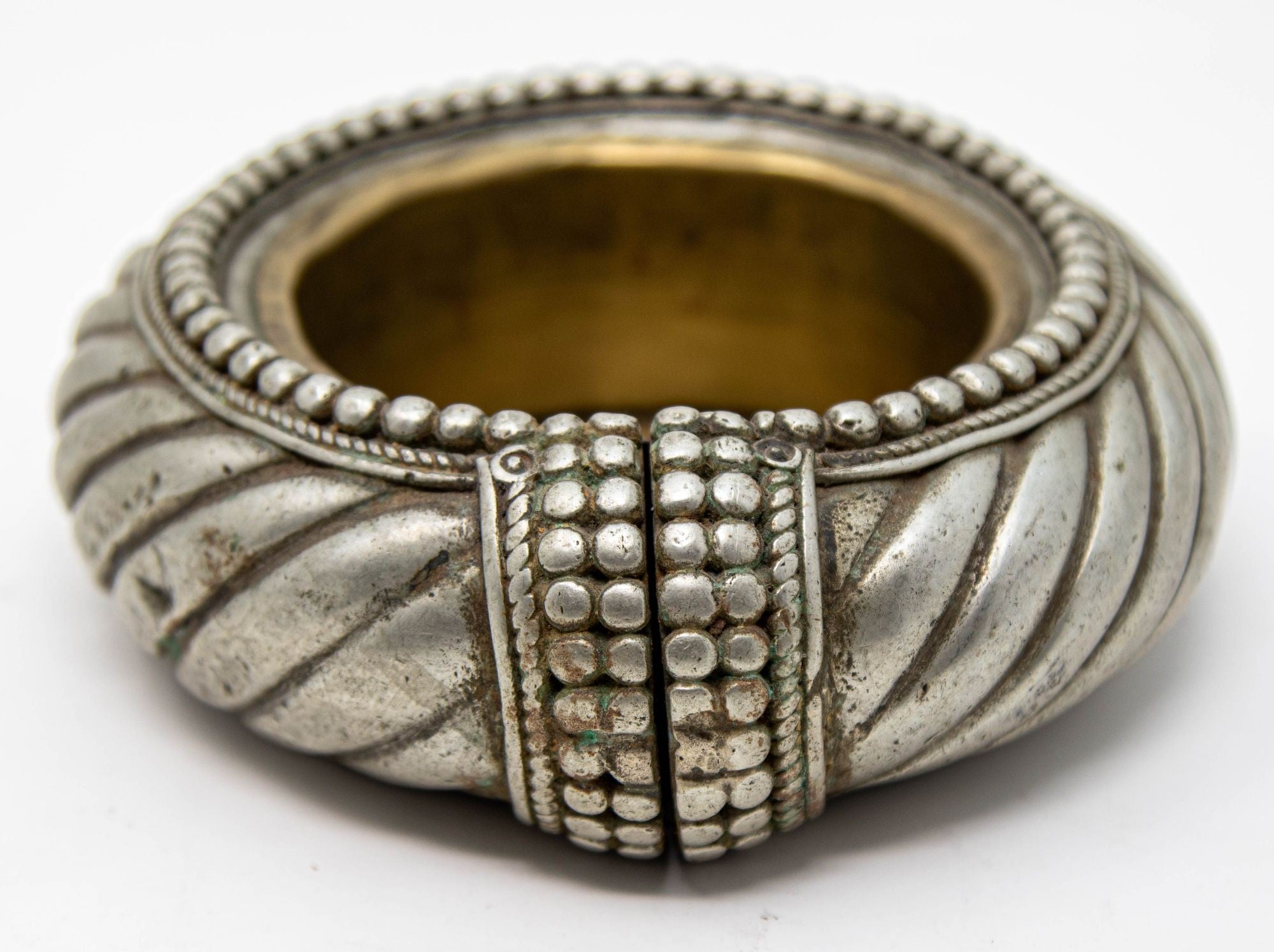 Antique Ethnic North African Moroccan Silver Anklet Ashtray Catchall Dish