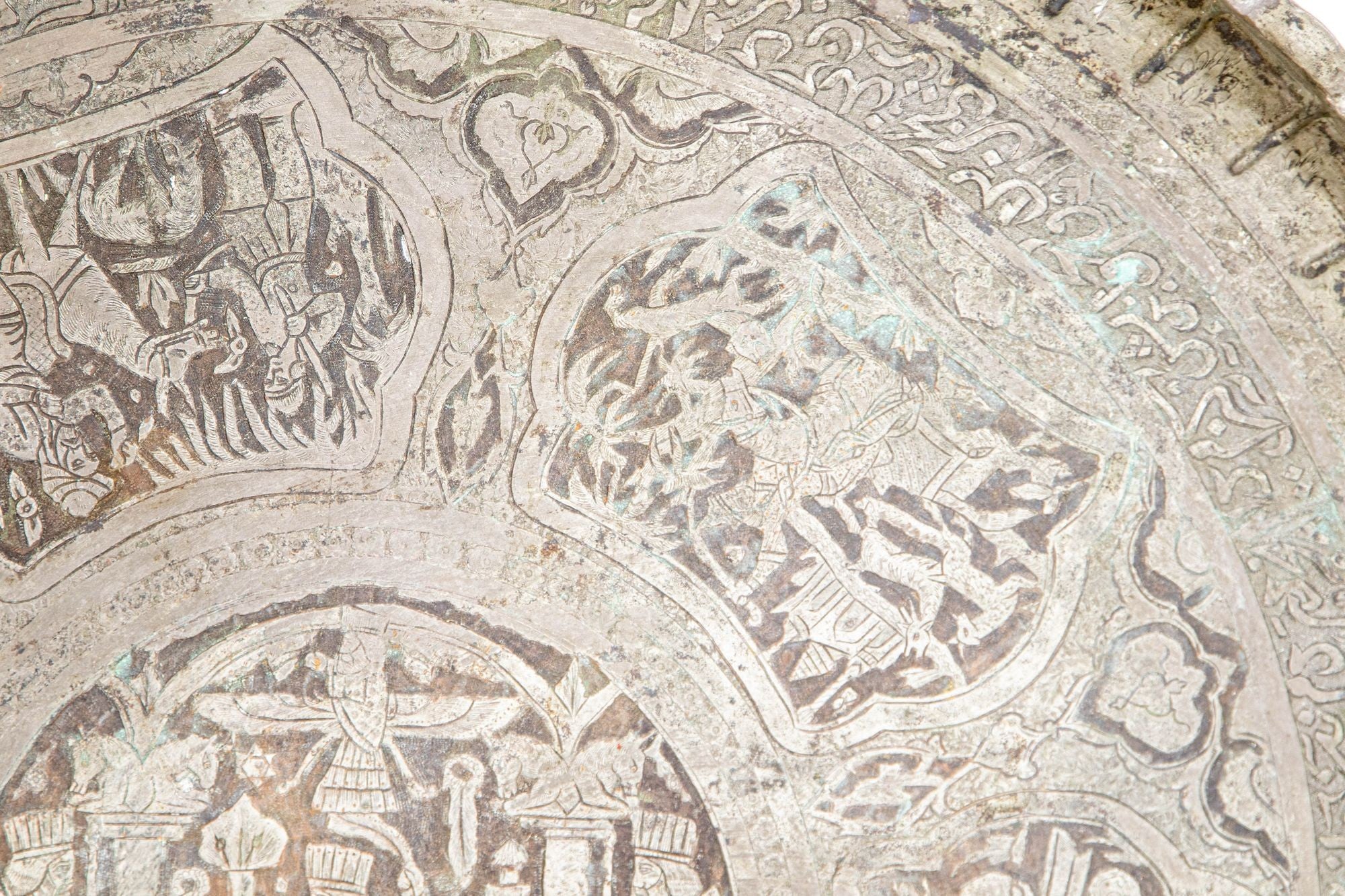 Antique Middle Eastern Persian Wall Hanging Metal Tray