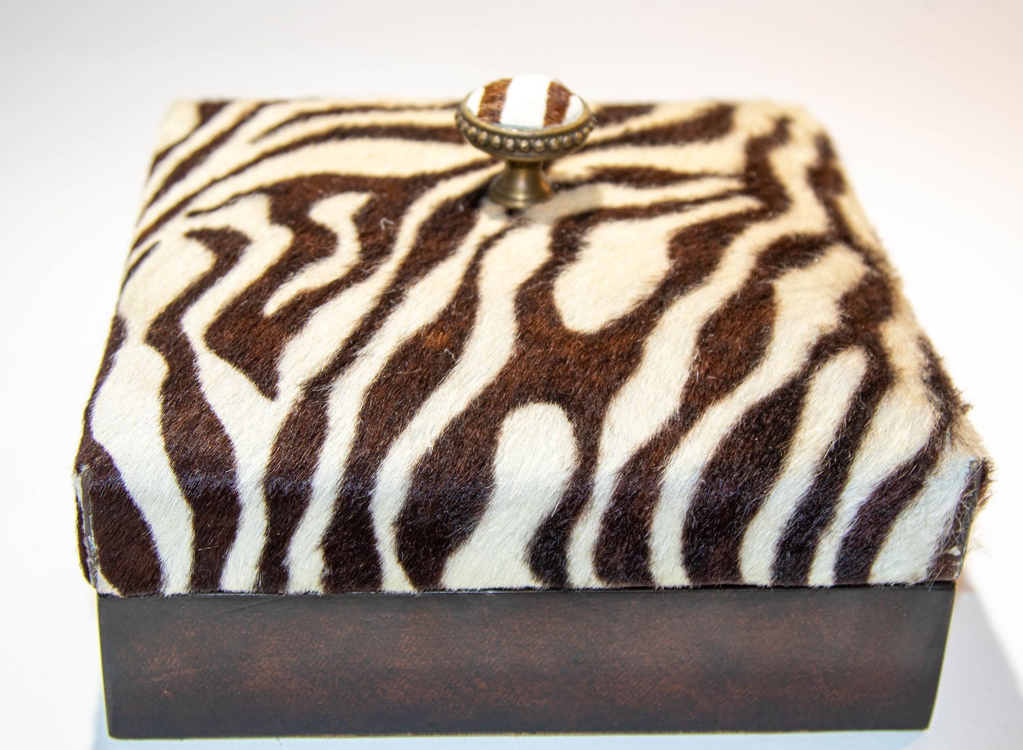 Maitland Smith PostModern Zebra Hide Box 1980's