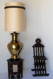 Polished Brass Large Scale Hollywood Regency Moroccan Urn Table Lamp 1950's