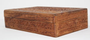 Anglo Raj Hand Carved Wooden Decorative Jewelry Box