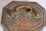 Handcrafted Antique Tinned Copper Metal Betel Box, India