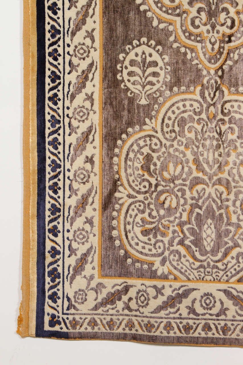 Antique Moroccan Moorish Silk Textile Tapestry Wall Hanging Hiti 19th C.