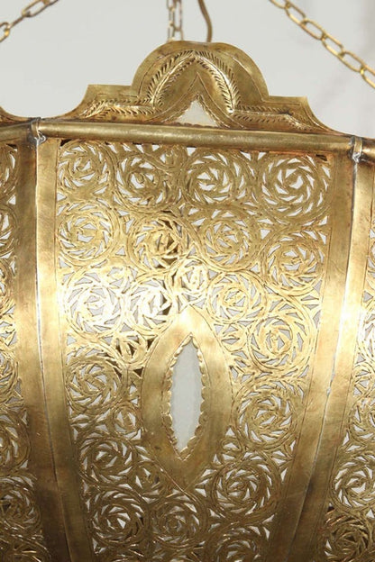 Large Vintage Brass Moroccan chandelier