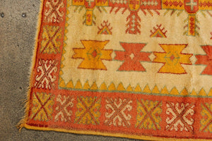 Moroccan Orange Vintage Beni MGuild Rug 1960s