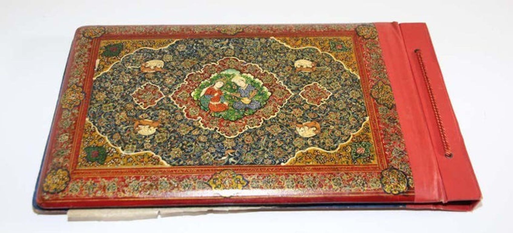 Hand Painted Middle Eastern Moorish Style Photo Album, 19th Century