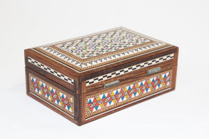 Middle Eastern Mosaic Moorish Box Inlaid