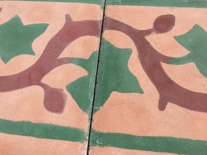 Moroccan Handcrafted Encaustic Cement Tile, Moorish Design, 1980