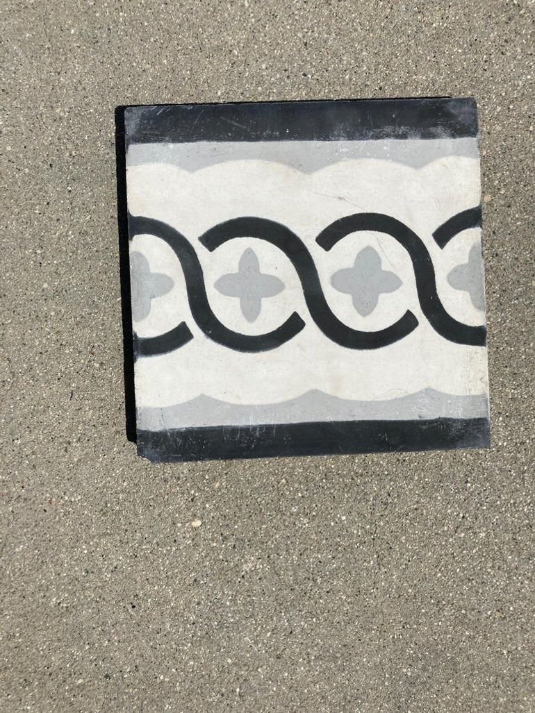 Moroccan Encaustic Cement Tile Sample with Modern Design