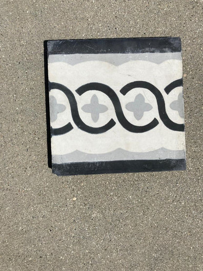 Moroccan Encaustic Cement Tile Sample with Modern Design