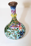 Turkish Ottoman Scene Polychrome Hand Painted Ceramic Vase Kutahya