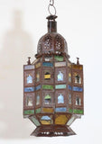 Late 20th Century Moroccan Moorish Hanging Glass Lantern