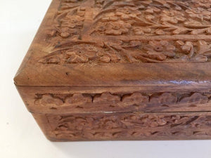 Anglo Raj Hand-Carved Wooden Decorative Jewelry Box