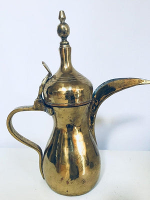 Middle Eastern Dallah Islamic Arabic Brass Coffee Pot