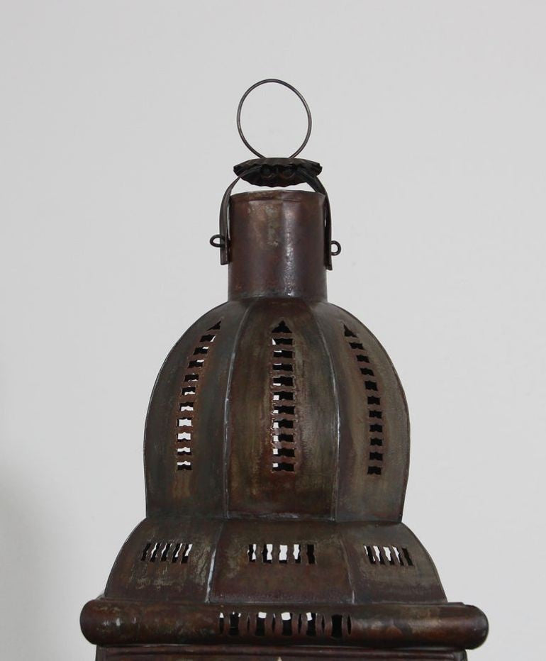 Moroccan Lantern in Metal and Clear Glass