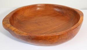 Large Vintage Hand Hewn Organic Teak Bowl