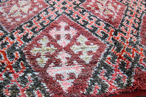 1960s Moroccan Berber Rug Pink Vintage Rehmana Marrakech Carpet