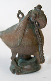 Antique Indian Bronze Parrot Figure oil Lamp Rajasthan 19th Century