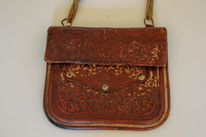 African Leather Tribal Shoulder Bag