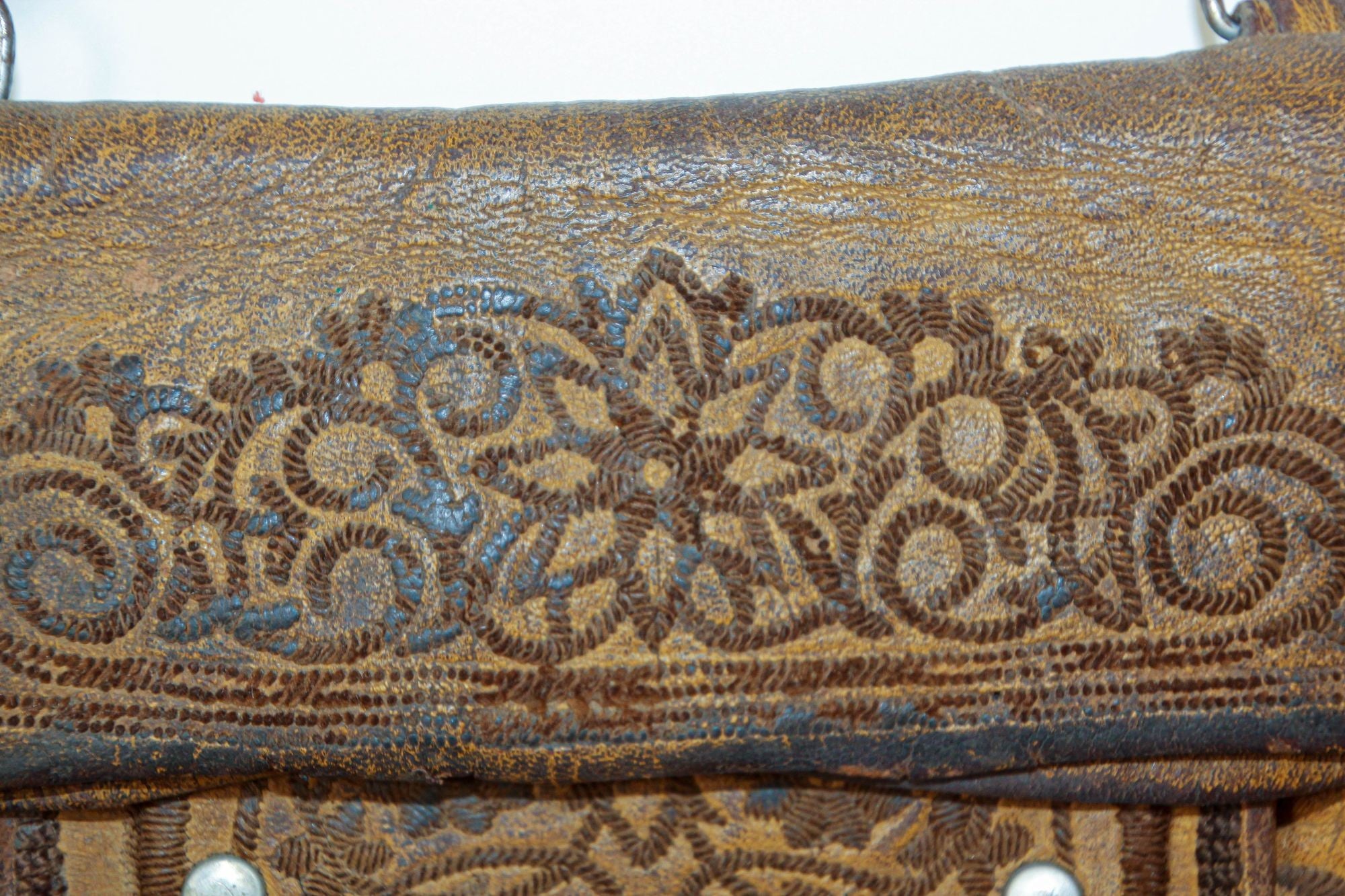Vintage Moroccan Messenger Leather Bag