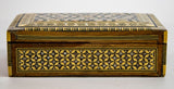 Middle Eastern Moorish Mother of Pearl Inlaid Marquetry Jewelry Box